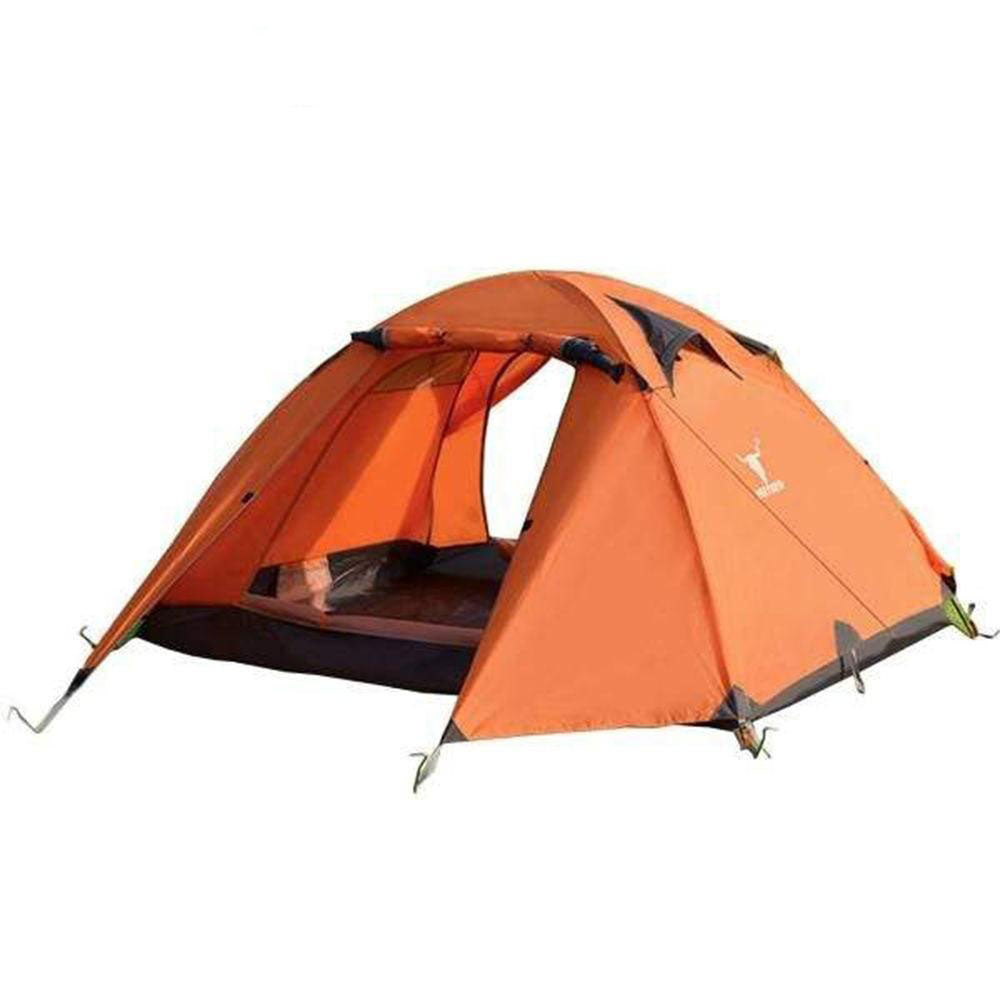 Lightweight Camping Waterproof Tent for 2 - Backpacking Hiking - ORANGE