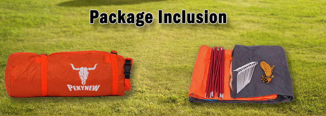 Lightweight Camping Waterproof Tent for 2 - Backpacking Hiking - ORANGE