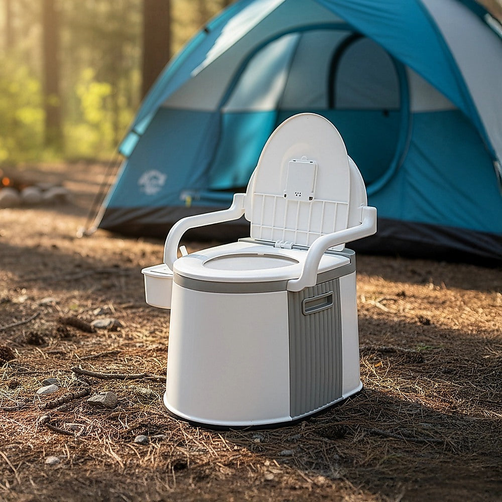 19L Camping Portable Toilet – White