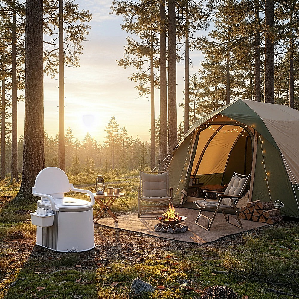 19L Camping Portable Toilet – White