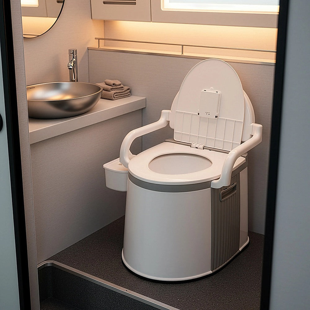 19L Camping Portable Toilet – White