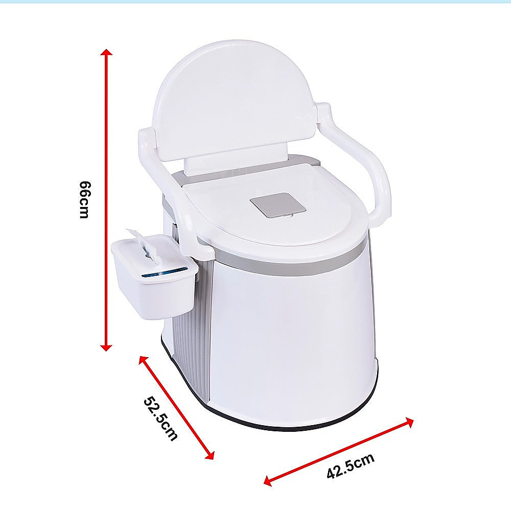 19L Camping Portable Toilet – White