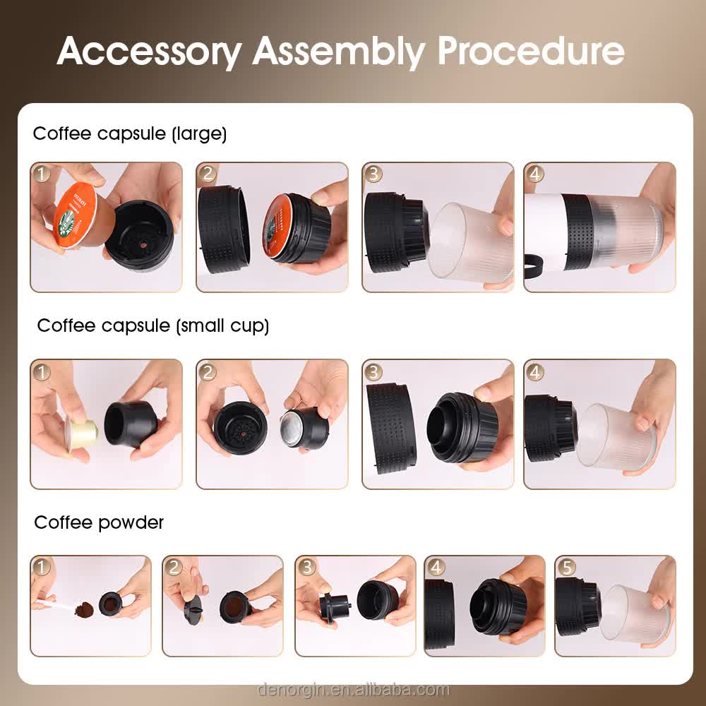 Portable Handheld Espresso Coffee Maker - White