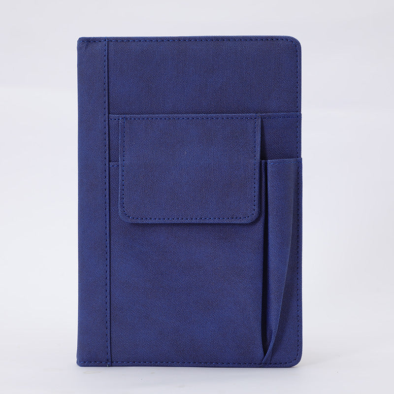 A5 Multi-Functional PU Leather Journal with Pockets - Blue