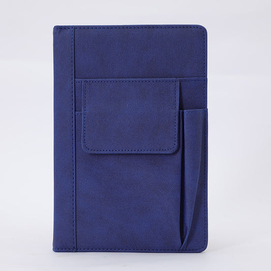 A5 Multi-Functional PU Leather Journal with Pockets - Blue