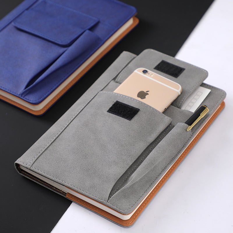 A5 Multi-Functional PU Leather Journal with Pockets - Blue