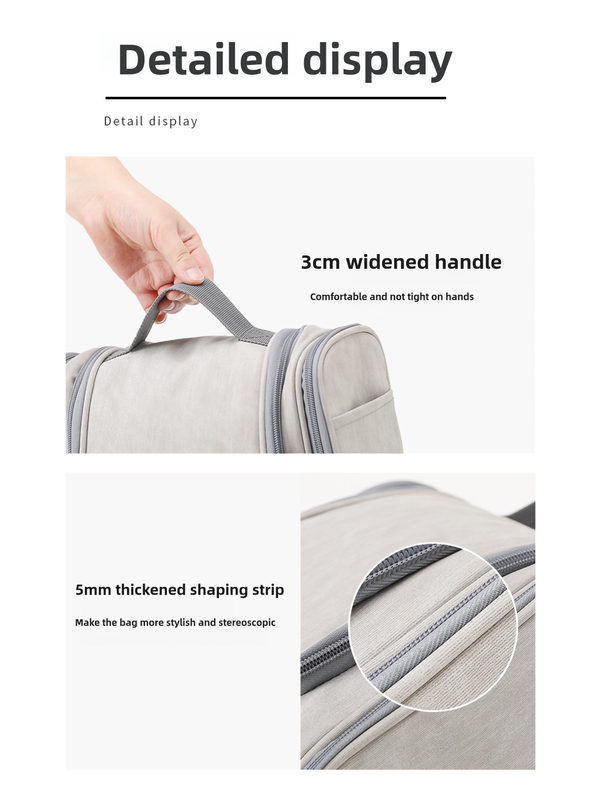 Camping Travel Toiletry Bag with Hook & Dry-Wet Separation - Blue