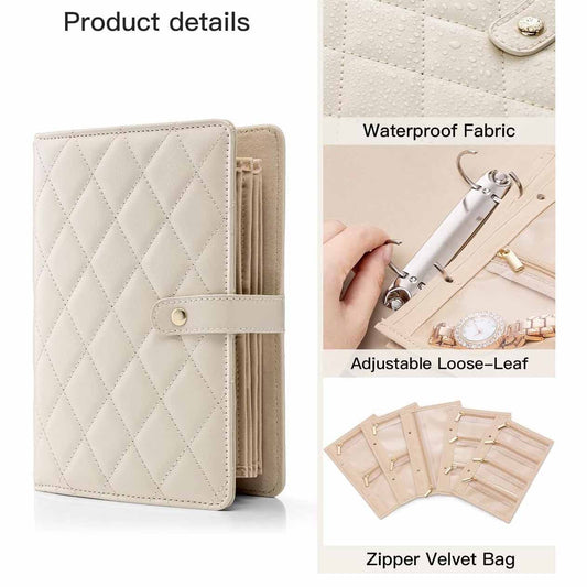Travelling & Camping Storage Book for Jewellery - light pink