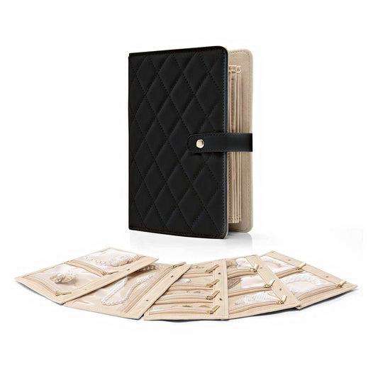 Travelling & Camping Storage Book for Jewellery - black