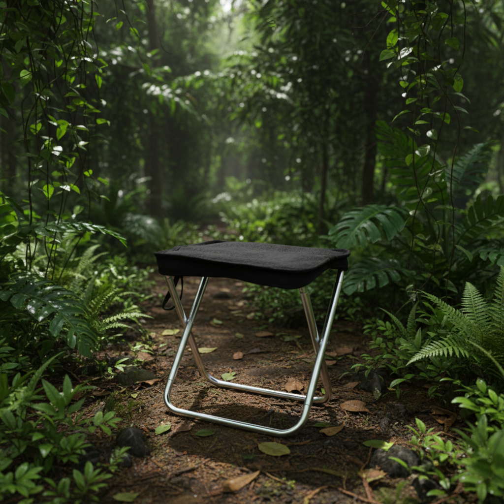 Outdoor Ultralight Folding Camping Chair - Black