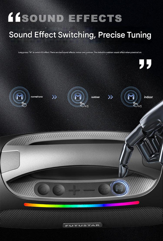 Portable Camping Speaker 60W Powerful Sound - RED - Free shipping