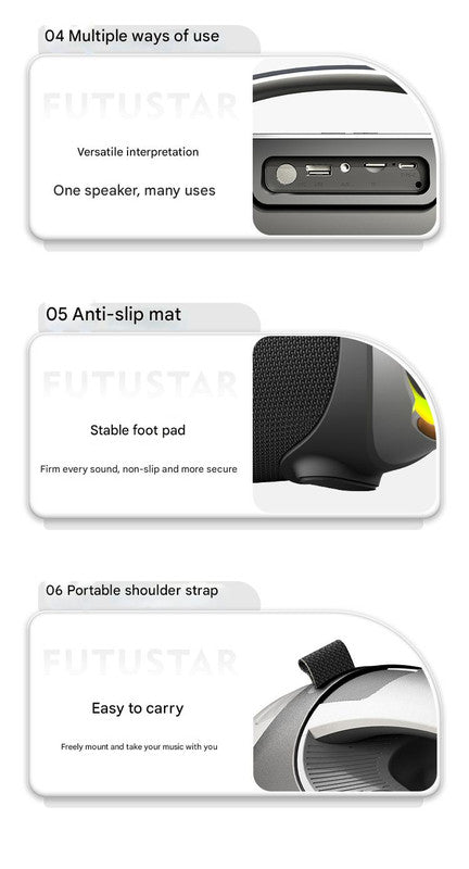 Portable Camping Speaker 60W Powerful Sound - RED - Free shipping