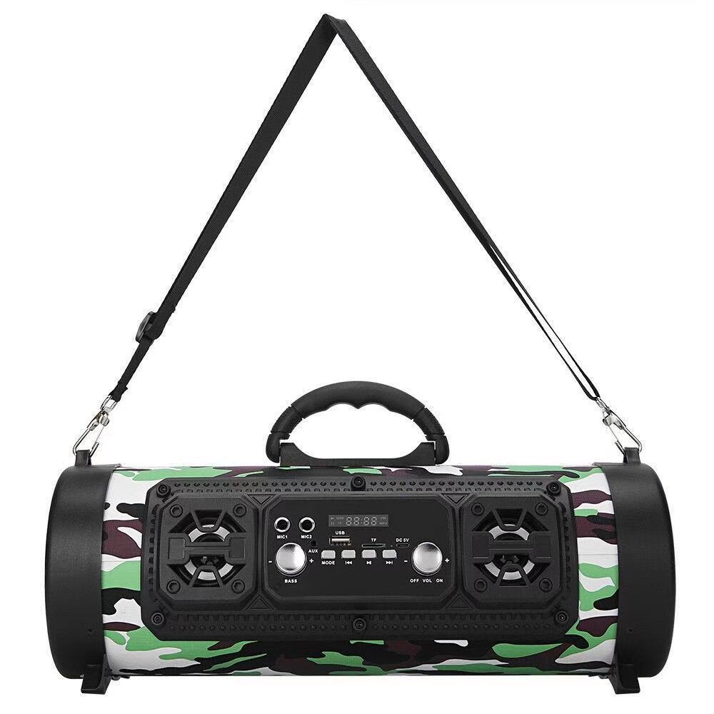Portable Wireless Speaker - FM Radio, USB/TF, Aux - Camouflage - Free shipping