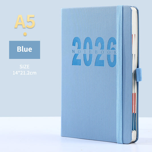 2026 A5 Daily Planner Diary Notebook - Blue