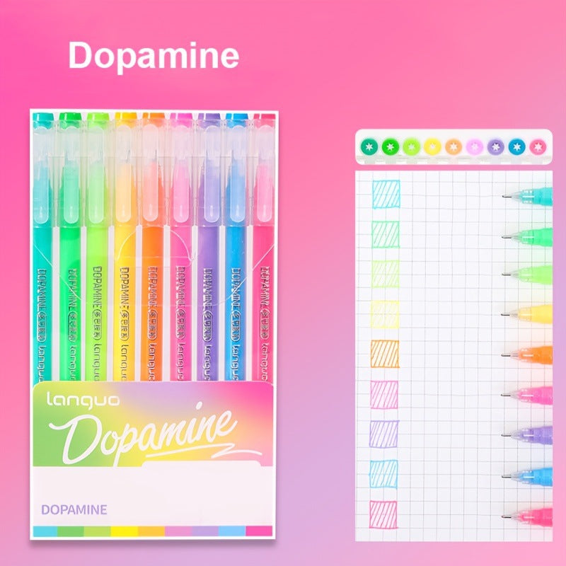 9PCS/Set Languo Dopamine Gel Pen Set - Pastels