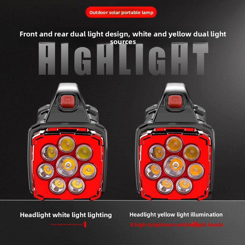 Solar Powered LED Camping Lantern & Flashlight Rechargeable