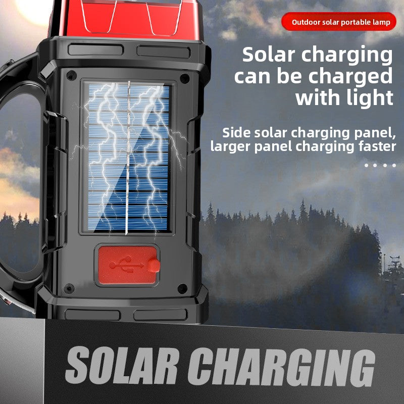 Solar Powered LED Camping Lantern & Flashlight Rechargeable