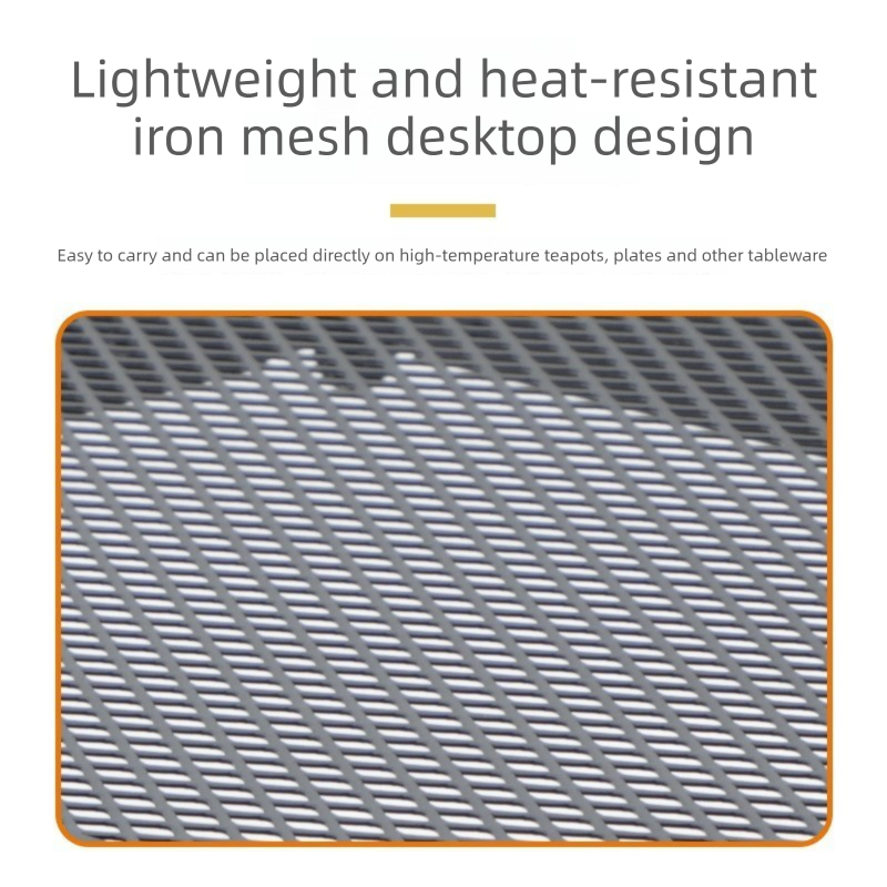 Folding iron mesh Camping Table 60x40cm - heat resistant