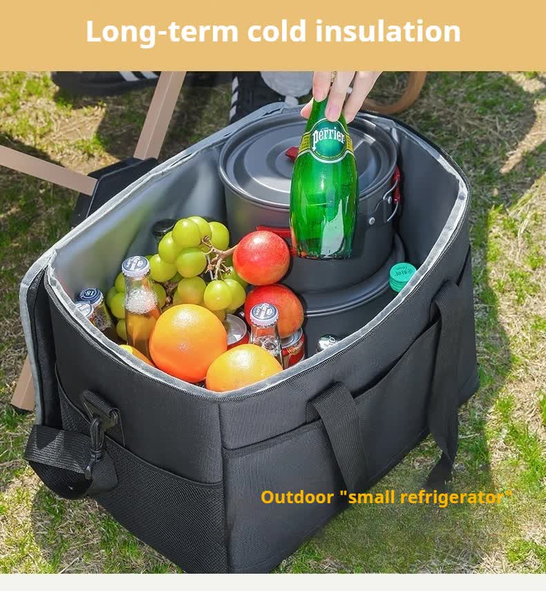 Insulated Soft Sided Heavy Duty 35L Cooler Bag - Black