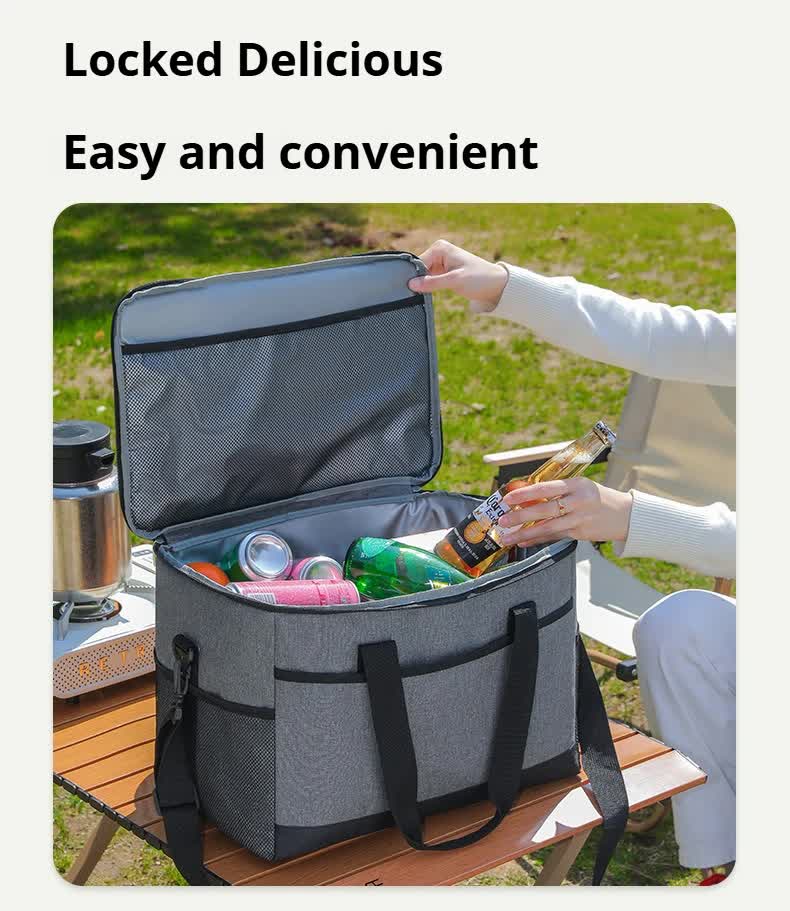 Insulated Soft Sided Heavy Duty 35L Cooler Bag - Navy Blue