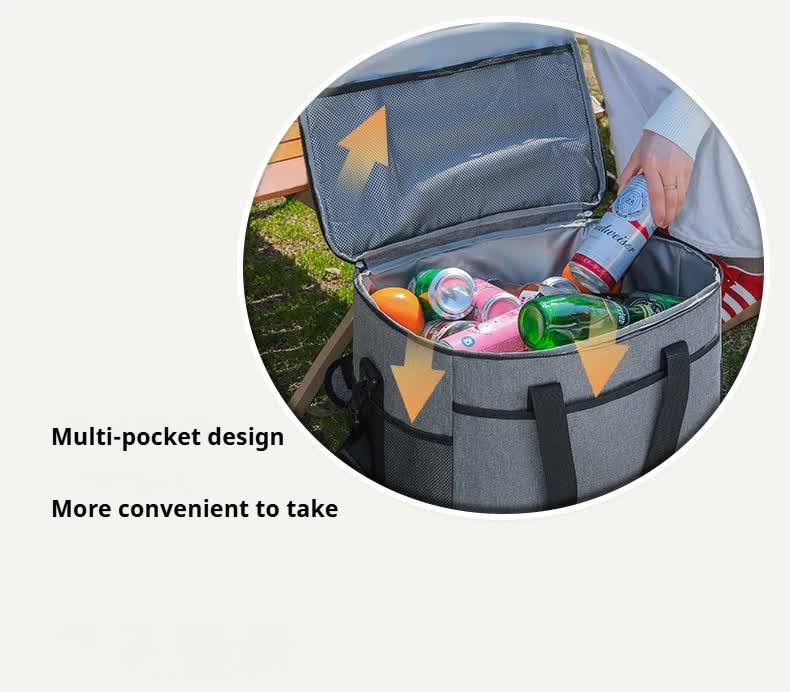 Insulated Soft Sided Heavy Duty 35L Cooler Bag - Navy Blue