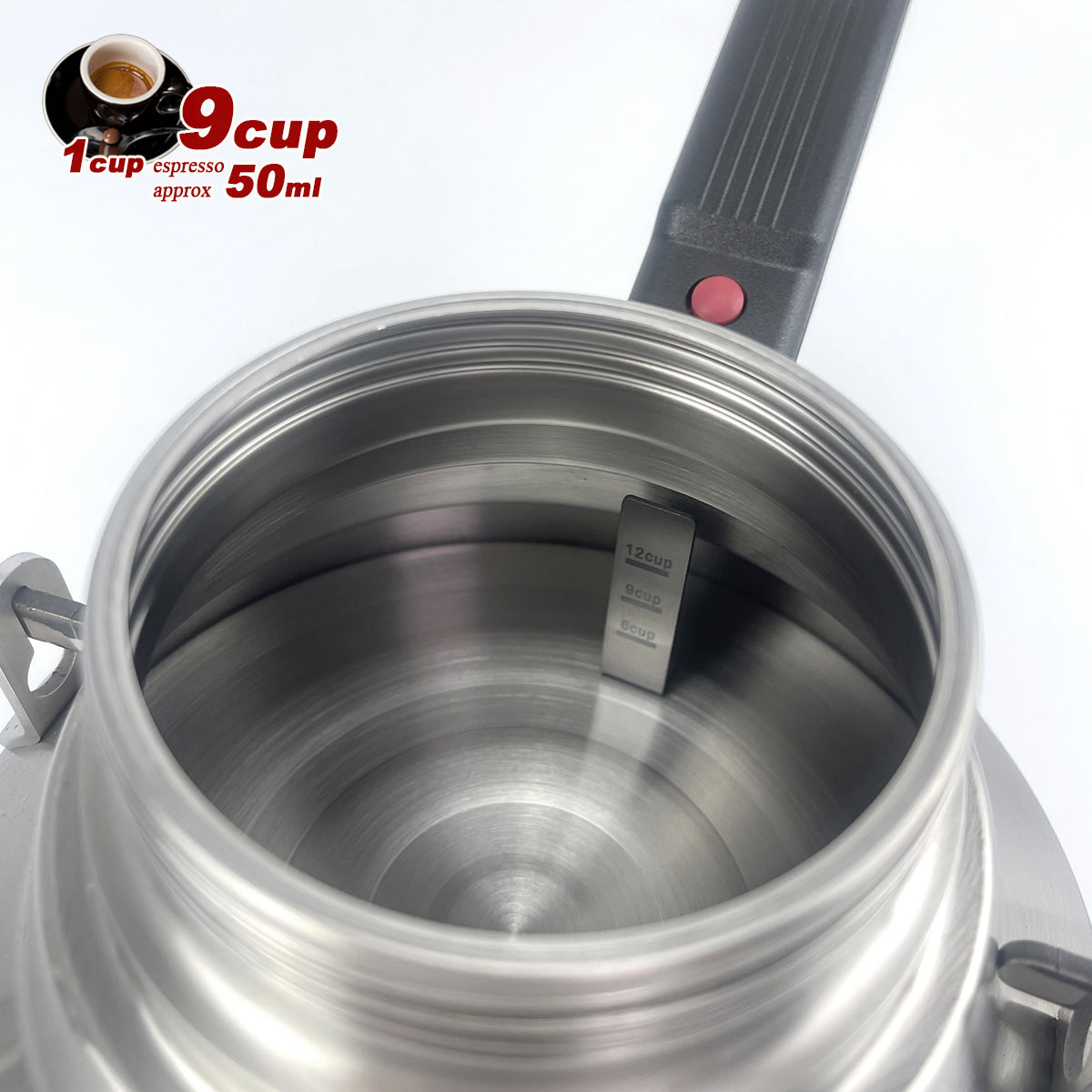 Camping Stainless Steel 9Cup Pot Moka Coffee Maker