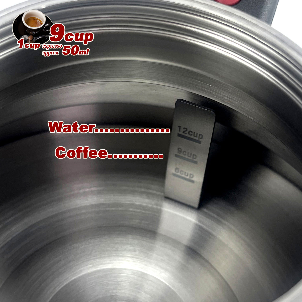 Camping Stainless Steel 9Cup Pot Moka Coffee Maker