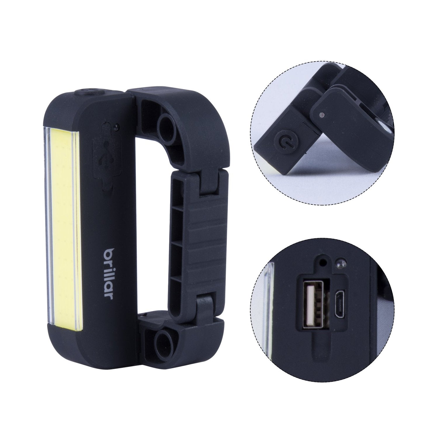 Rechargeable Carabiner Light magnetic swiveling handle USB