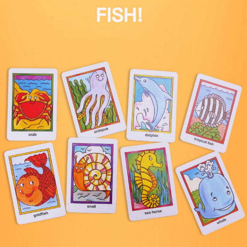 Camping kids card games - Fish plus 3