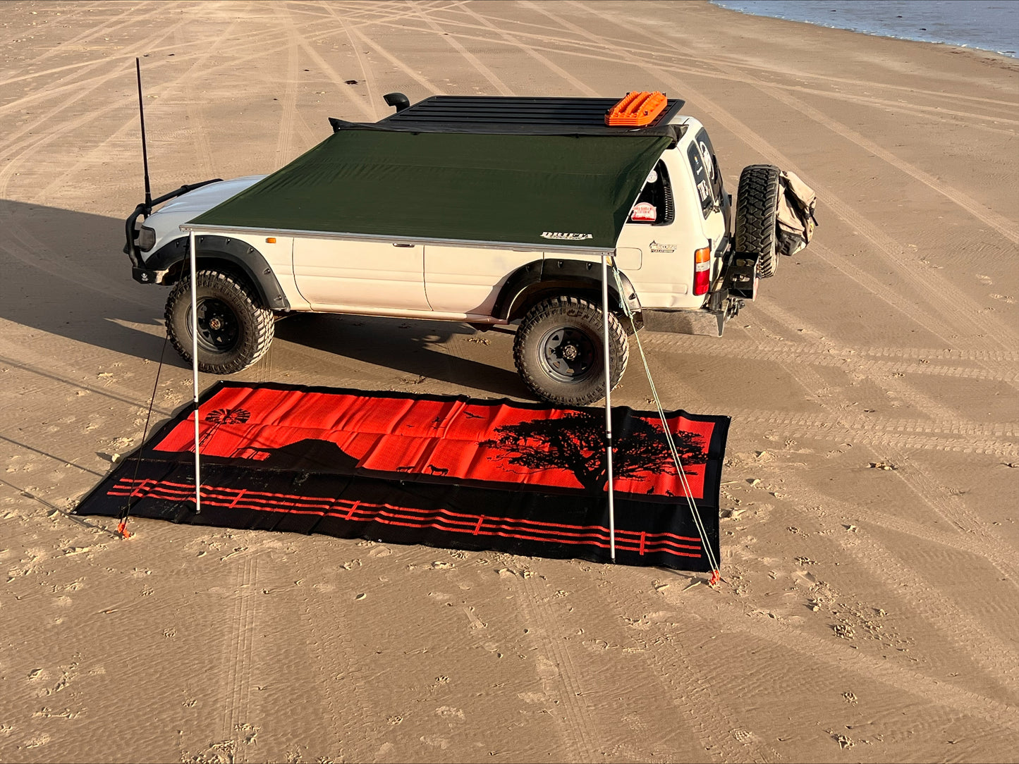 Recycled Poly Camping Mat - Country Orange/Red 3m x 1.8m