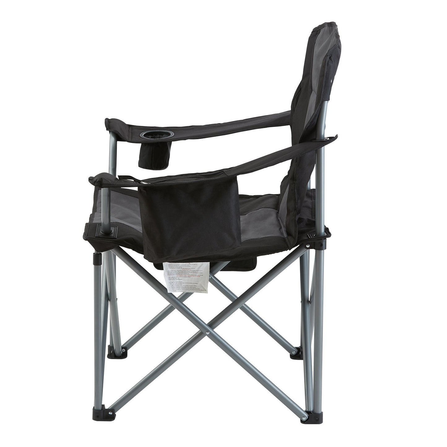 Camp Chair, Heavy Duty, Pockets, Cup Holder & Cooler Bag