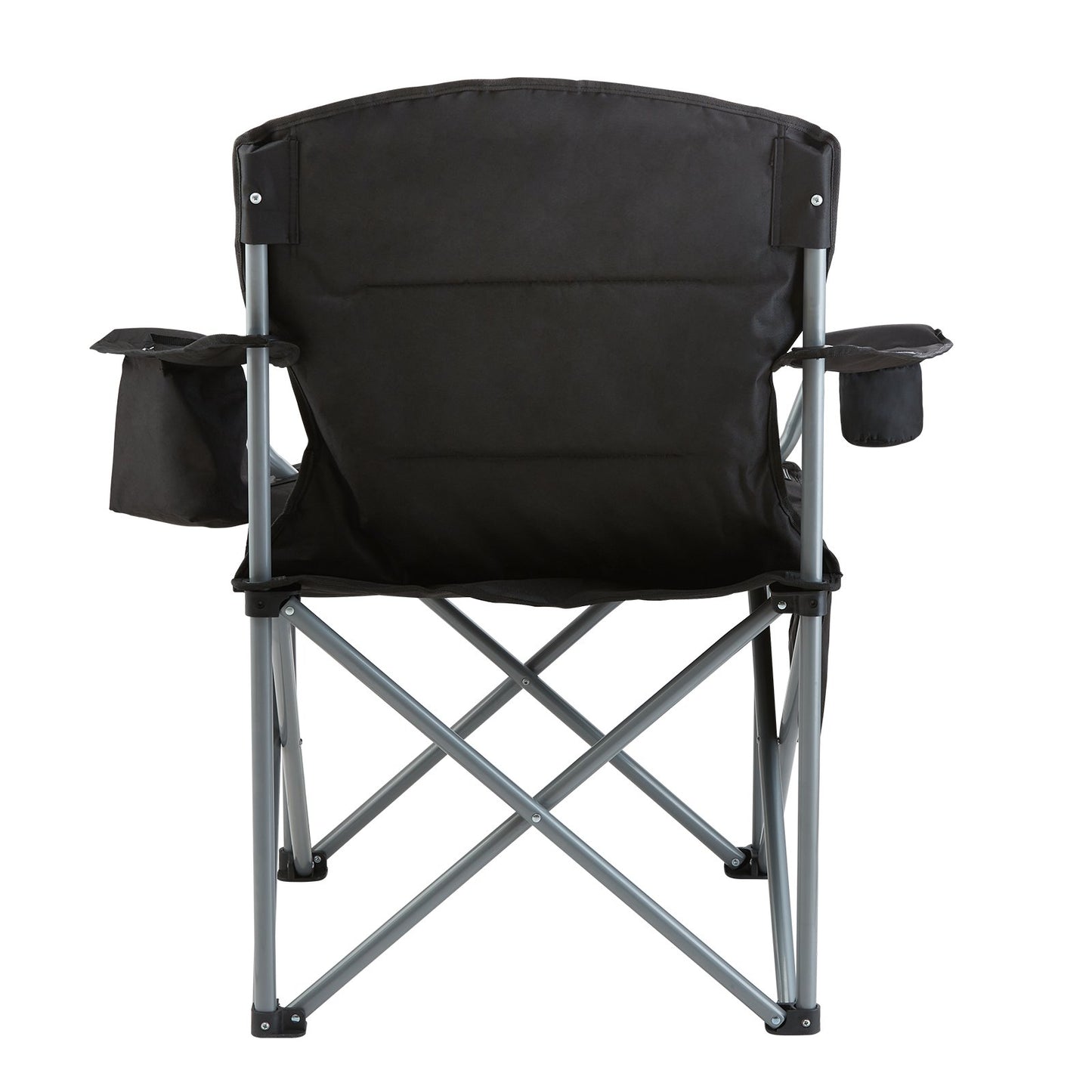 Camp Chair, Heavy Duty, Pockets, Cup Holder & Cooler Bag