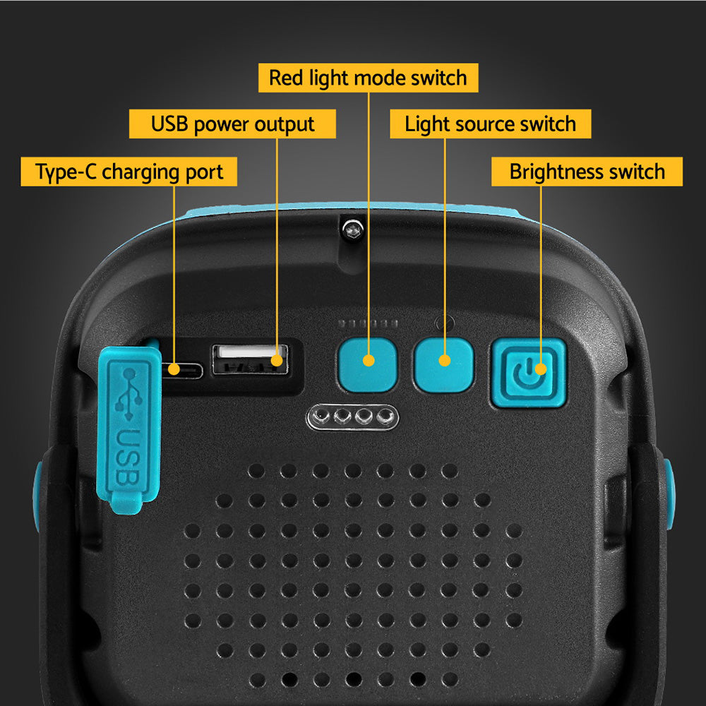 Magnetic Work Light Torch Rechargeable USB
