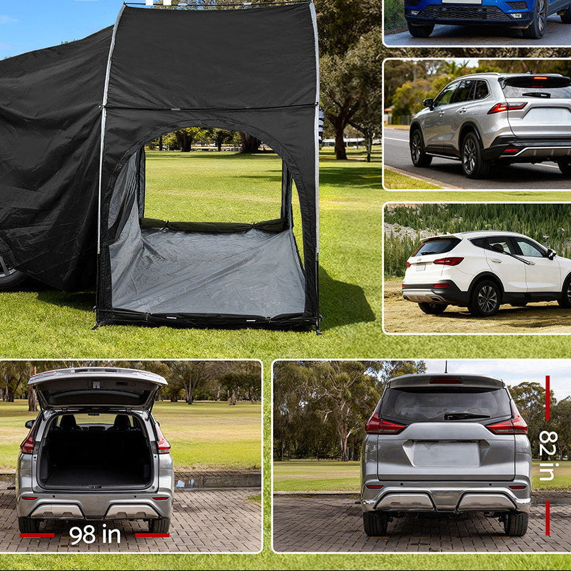 Camping Tent Car SUV Rear Hatchback - Black