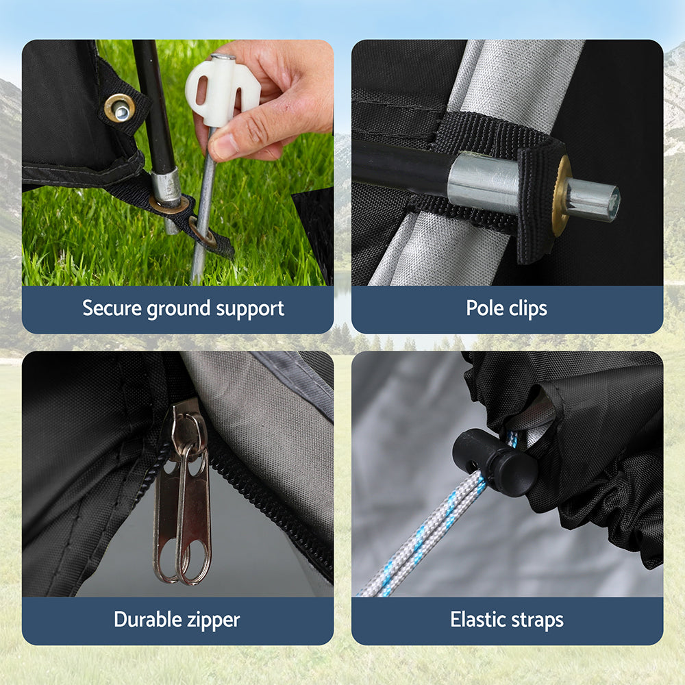 Camping Tent Car SUV Rear Hatchback - Black