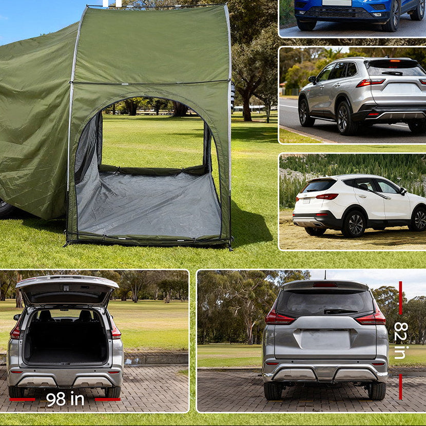Camping Tent Car SUV Rear Hatchback - Green