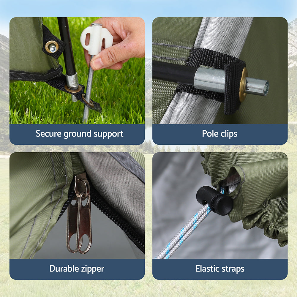 Camping Tent Car SUV Rear Hatchback - Green